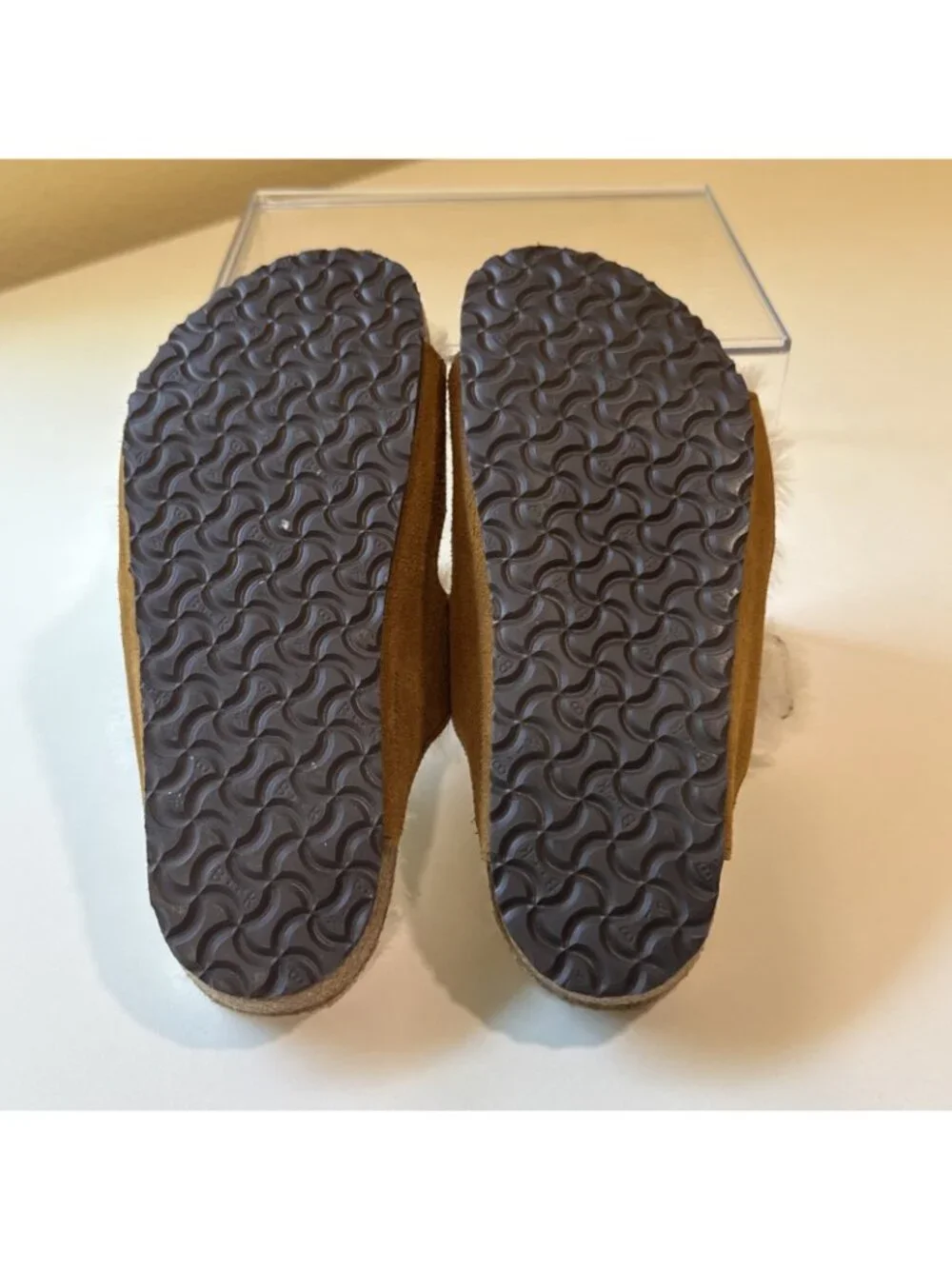 Birkenstock Sandals Arizona Mink Youth Reg 33 US 2-2.5 Shearling Fur Excellent